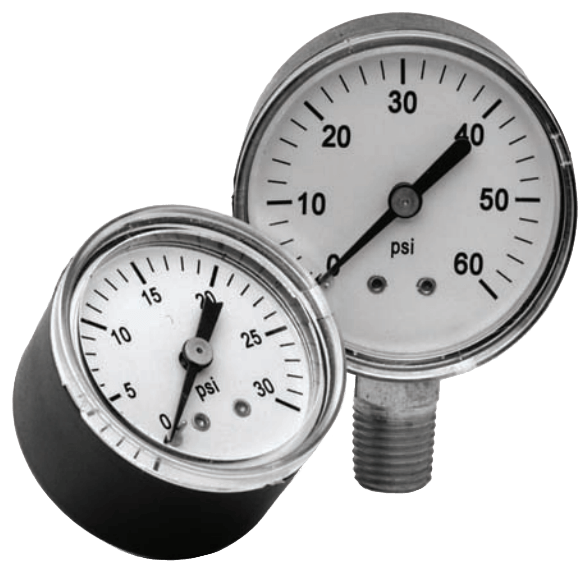 Tel-Tru Plastic Case Utility Pressure Gauge, Model 51